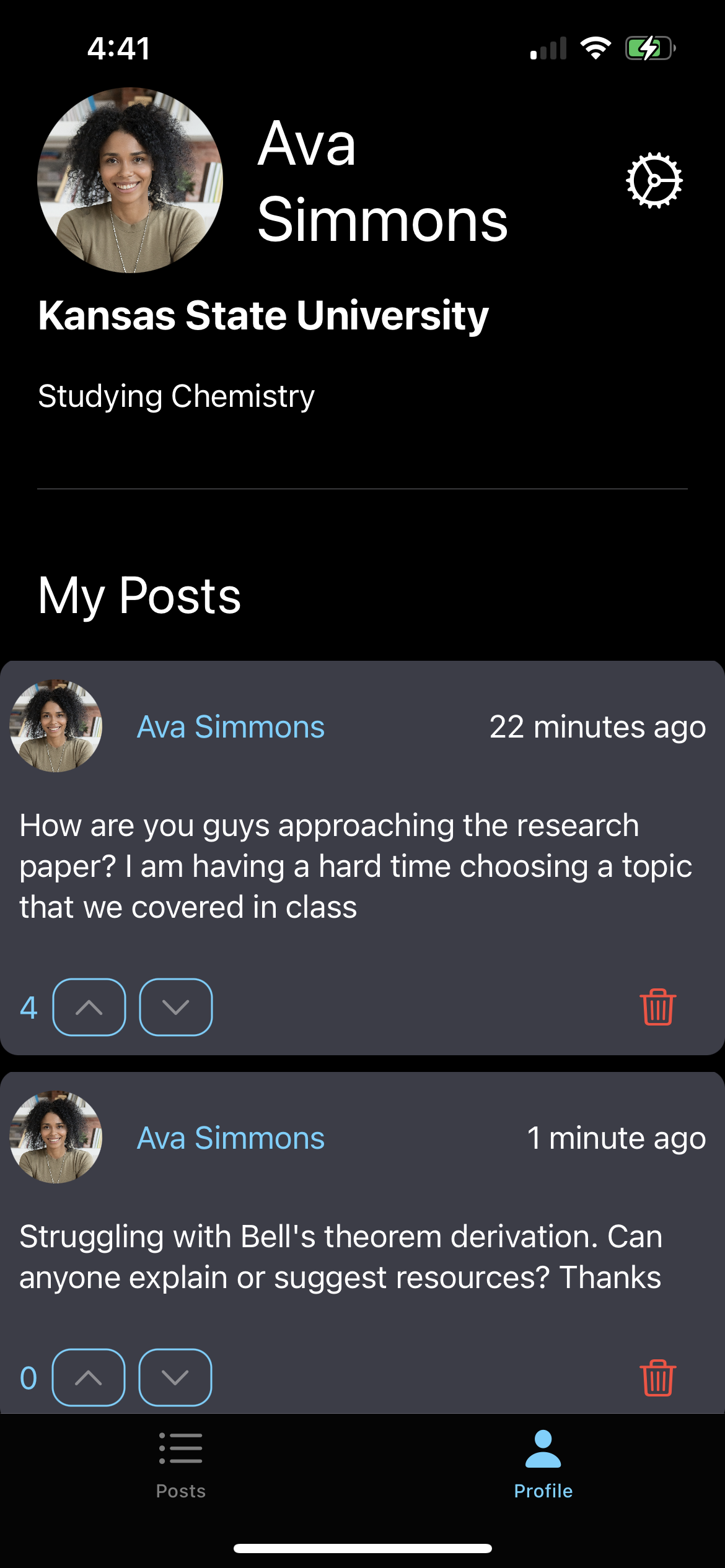 Campus Clique - Settings